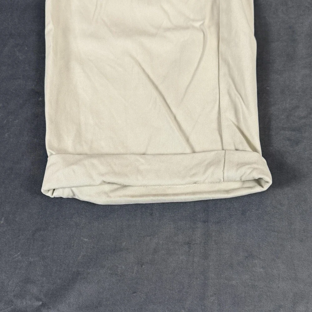 Tommy Bahama Dress Pants Mens 38x29 White 100% Silk Relax Pleated Straight Leg